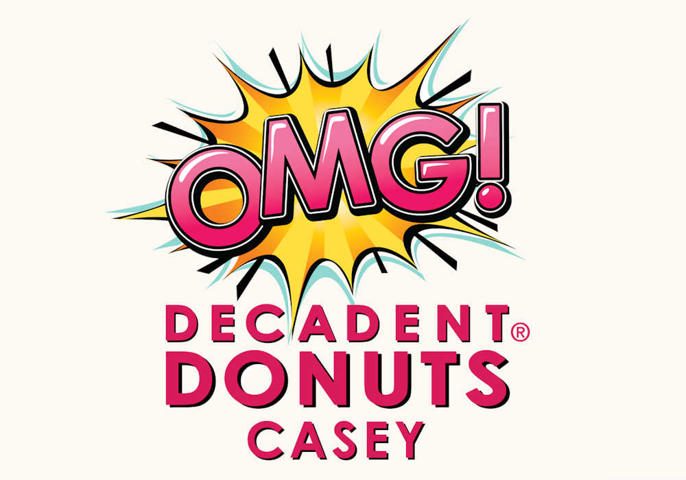 OMG! Decadent Donuts Casey logo OMG! Decadent Donuts Casey logo